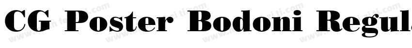 CG Poster Bodoni Regular字体转换